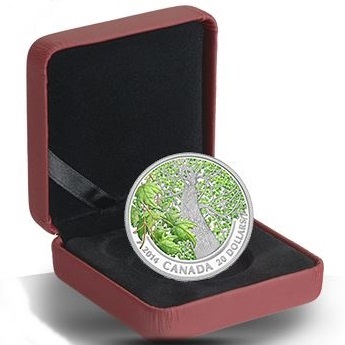 2014 $20 Silver Proof Coin - Maple Canopy (Spring)